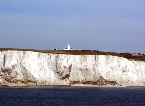 Le scogliera bianca di Dover, nel Kent, in UK